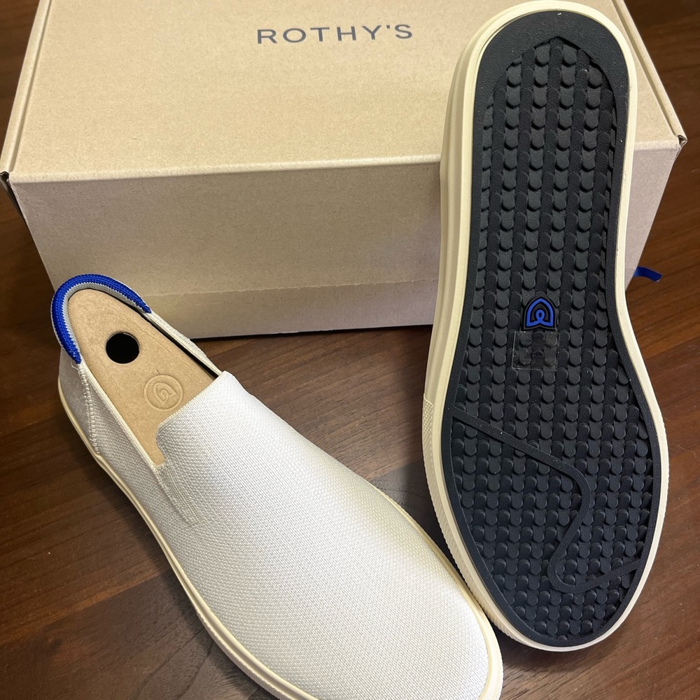 Rothy’s City Slip On Sneakers White Size 11